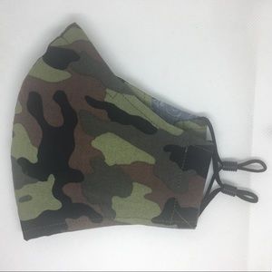 CAMOUFLAGE 100% COTTON 3-LAYER MASK & LANYARD